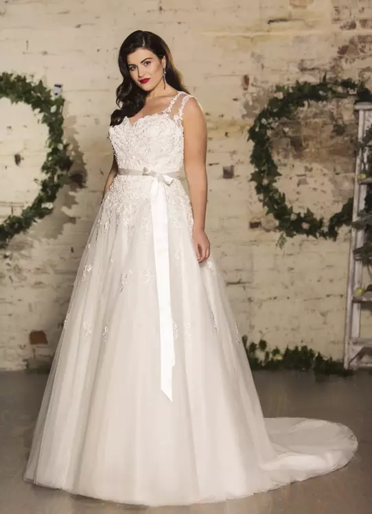 TC Antonia Plus Size Beaded Lace Ballgown Wedding Dresses True